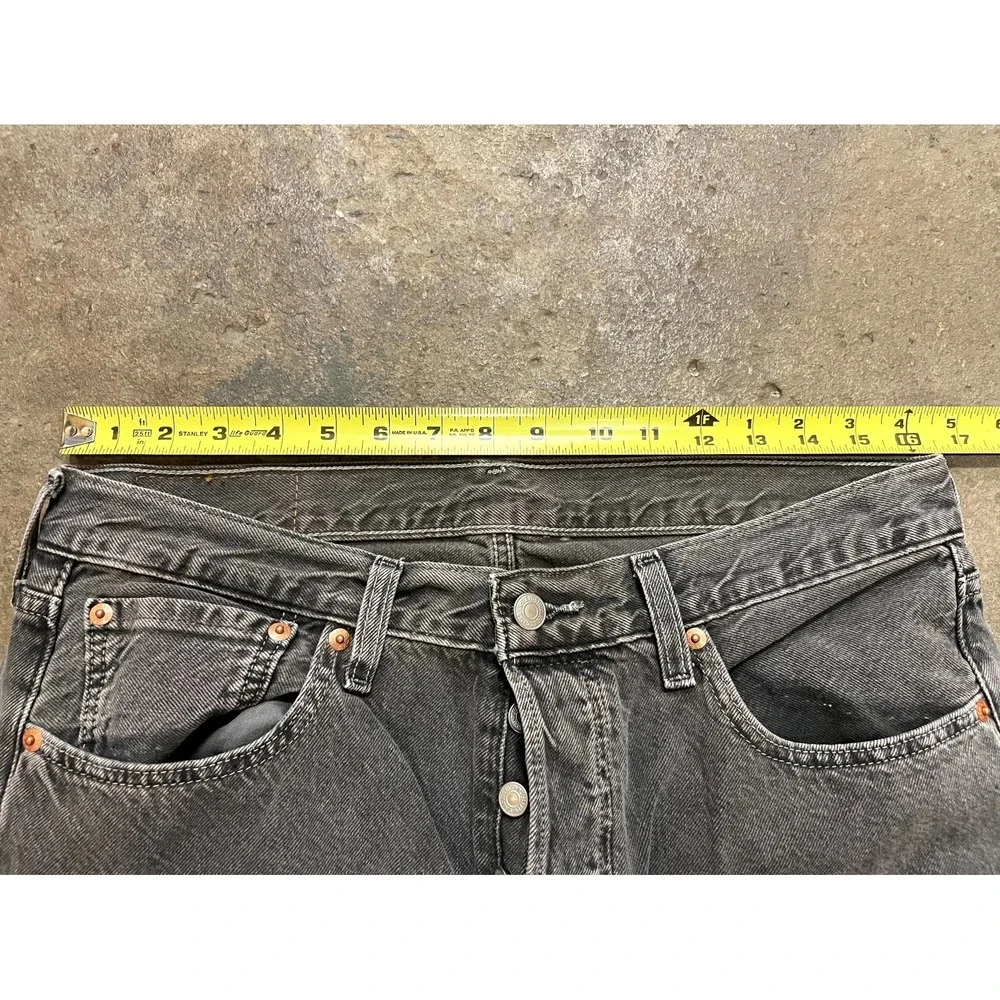 Levi's 501 Original Fit Coated Jeans Mens 33x30‎ Brown Denim Cotton Straight Leg
